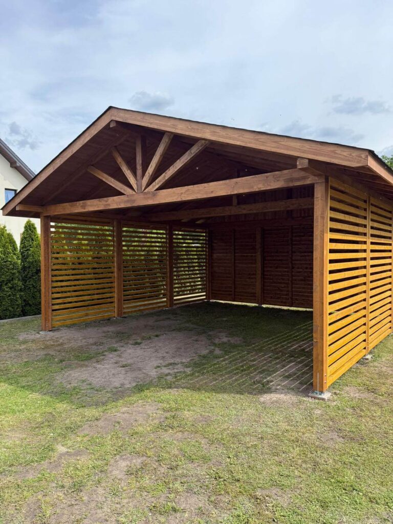 Wiata samochodowa na 2 auta