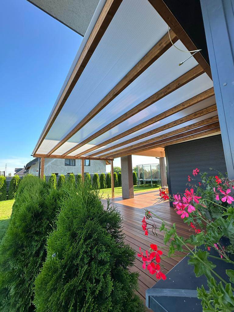 Przeźroczyste zadaszenie tarasu